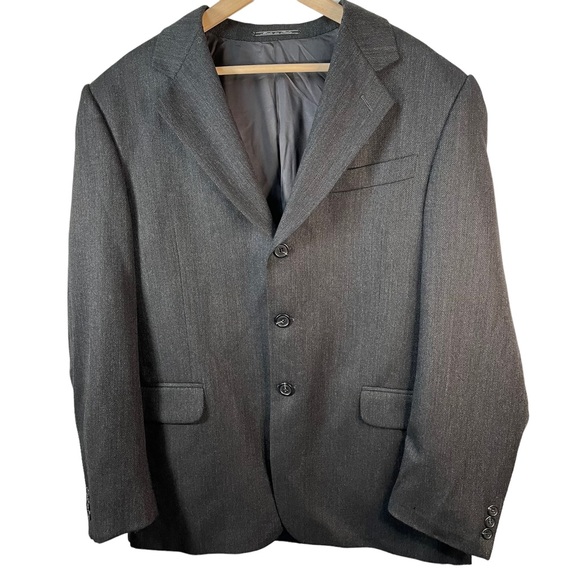Fendi Vintage Virgin Wool Gray Sport Coat Jacket Italian Size 52C US 42 Short - Picture 1 of 10